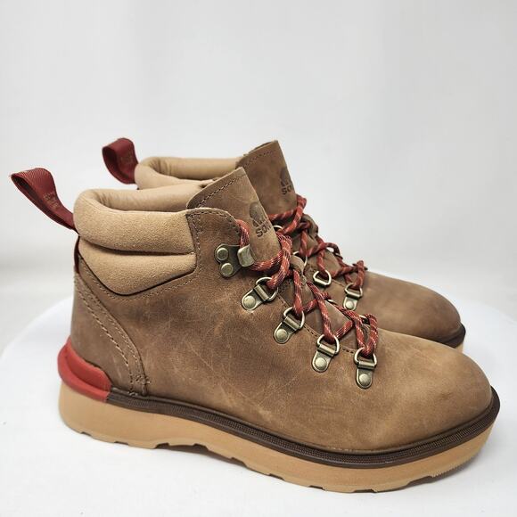 Sorel Hi-Line Hiker Boot Women 8 Umber/Tawny Buff Tan w/ Rust Laces NL4878-261 - Picture 2 of 14